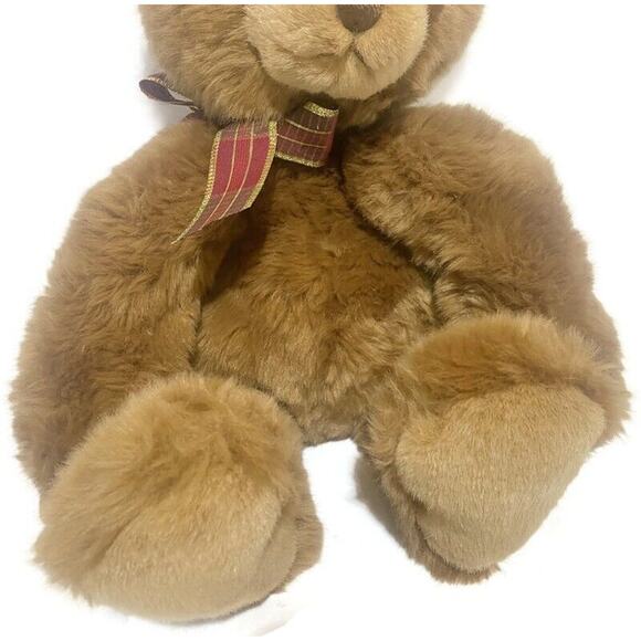Gund Teddy Bear Plush Booker Brown 15" With Glasses and Bow Super Soft - Picture 4 of 9